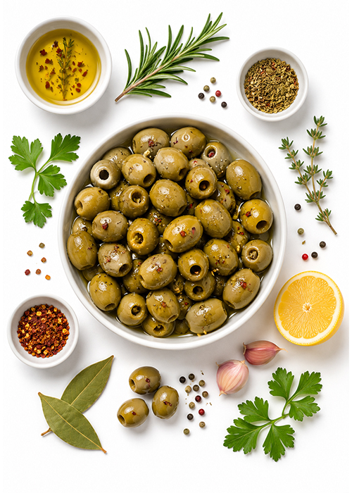 1x Green olives