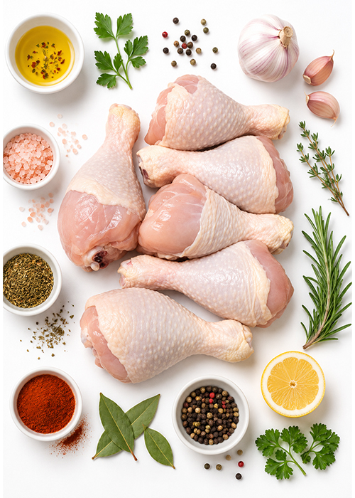 8 pieces fresh chicken drums